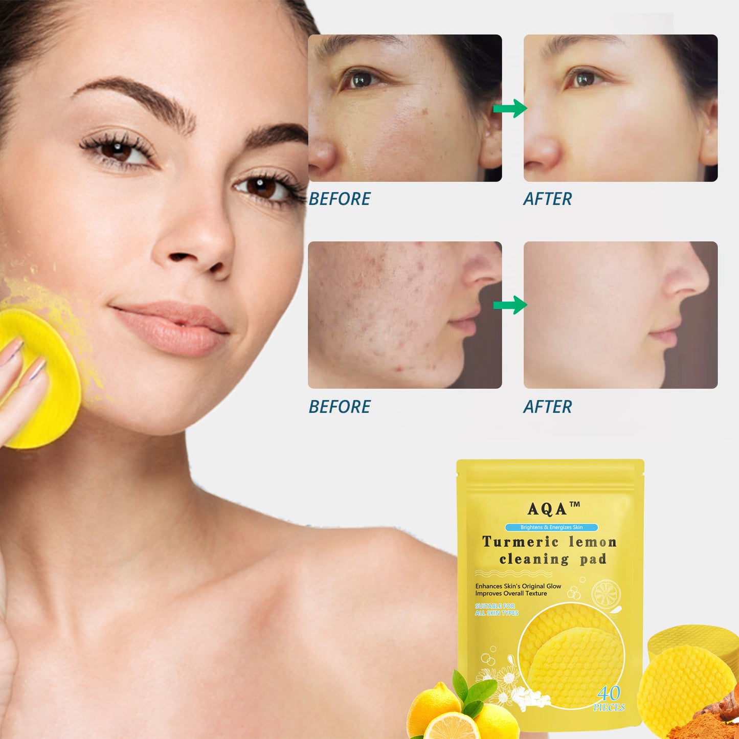 AQA ™Turmeric lemon cleaning pad