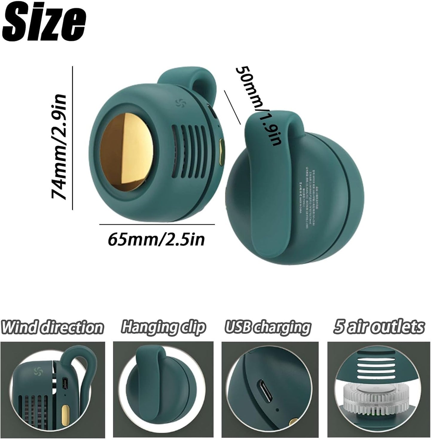 🔥2025 Portable Silent Powerful Mini Bladeless Electric Fan(🔥Last Day 70% OFF)