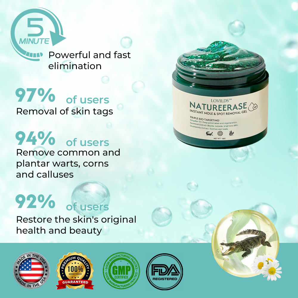 ✅Official Store: LOVILDS™ NatureErase Instant Mole & Spot Removal Gel