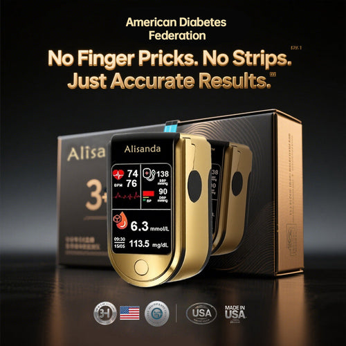 š„ Alisanda⢠3-in-1 Health Monitor Painless Testing - Extremely Fast Readings - Accurate Tracking ā
Blood Glucose ā
Heart Rate ā
Blood Oxygen All in One!
