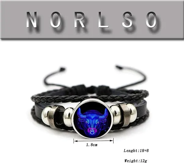 🔥 Constellation Guardian Black Leather Bracelet Adjustable