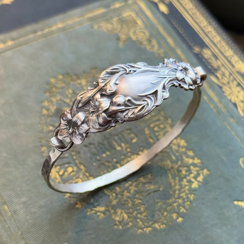 🔥Last Day 70% OFF✨Handmade Sterling Spoon Bangle - Made From Authentic Silver-Plated, Vintage Silverware