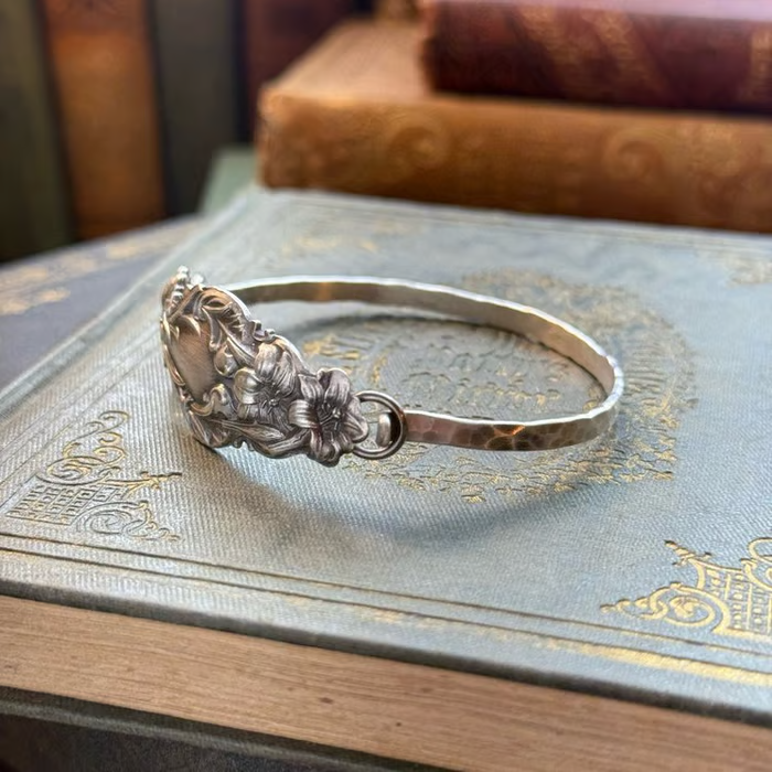 🔥Last Day 70% OFF✨Handmade Sterling Spoon Bangle - Made From Authentic Silver-Plated, Vintage Silverware