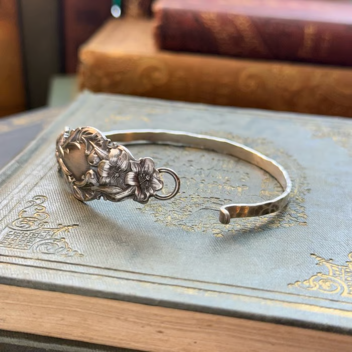 🔥Last Day 70% OFF✨Handmade Sterling Spoon Bangle - Made From Authentic Silver-Plated, Vintage Silverware