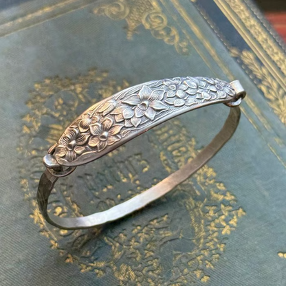 🔥Last Day 70% OFF✨Handmade Sterling Spoon Bangle - Made From Authentic Silver-Plated, Vintage Silverware