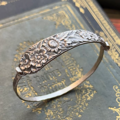 🔥Last Day 70% OFF✨Handmade Sterling Spoon Bangle - Made From Authentic Silver-Plated, Vintage Silverware